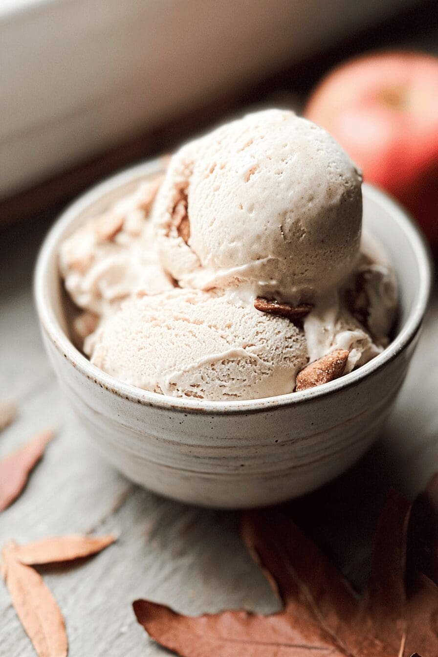 Apple Butter Toffee Crunch Ice Cream