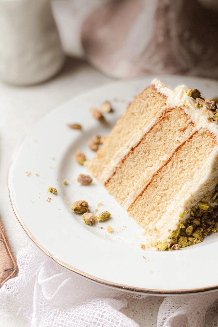 Orange Pistachio Layer Cake
