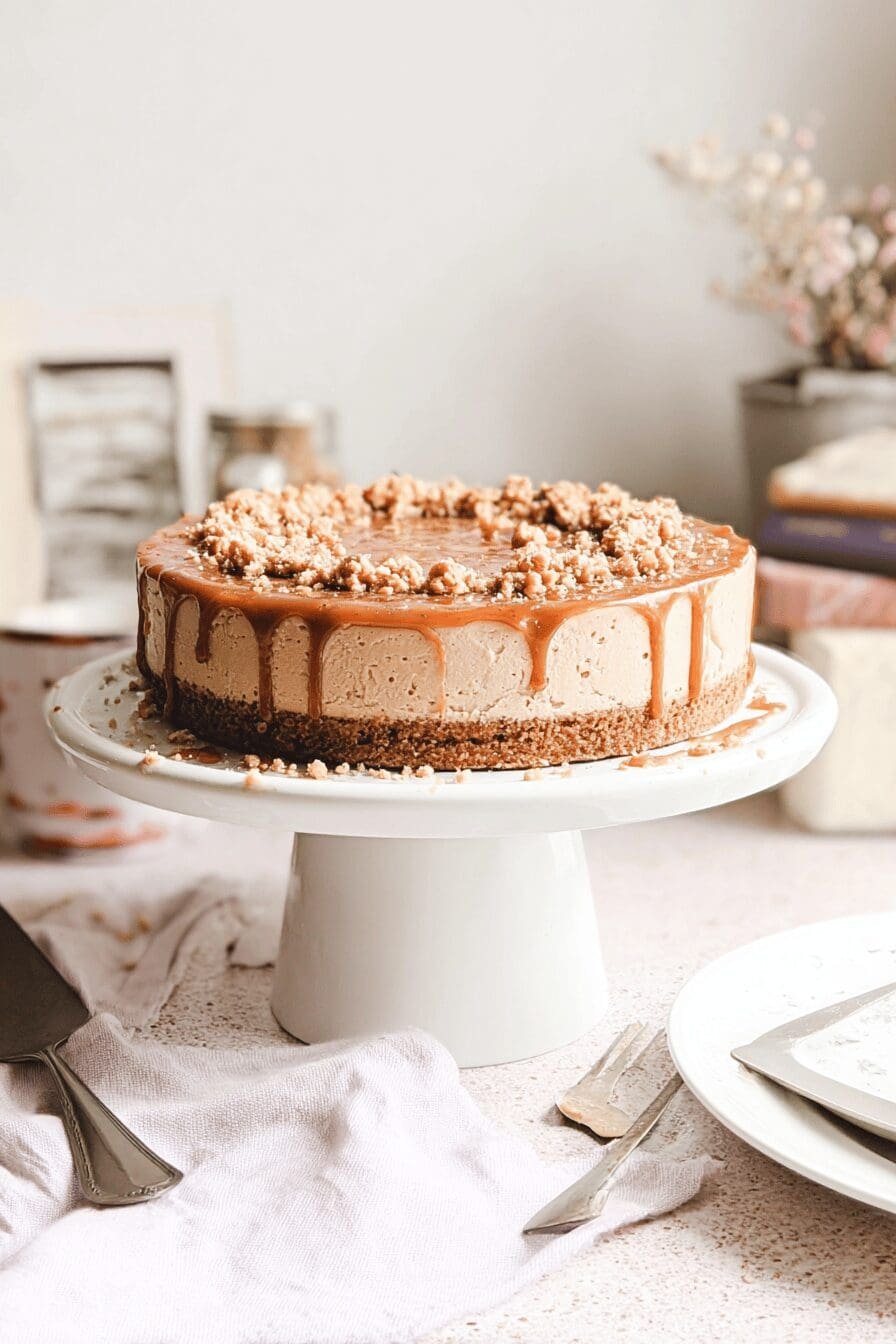 Peanut Butter Maple Caramel Cheesecake