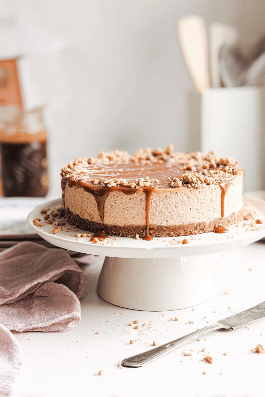 Peanut Butter Maple Caramel Cheesecake