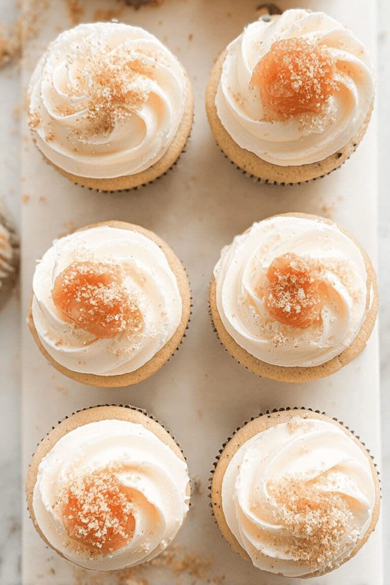 Spiced Peach Vanilla Cupcakes 15.Png