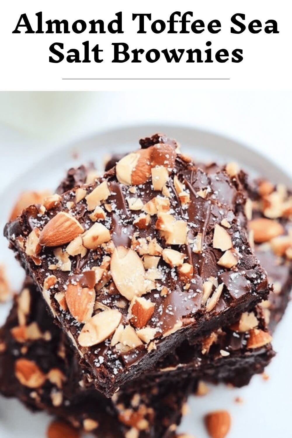 Almond Toffee Sea Salt Brownies