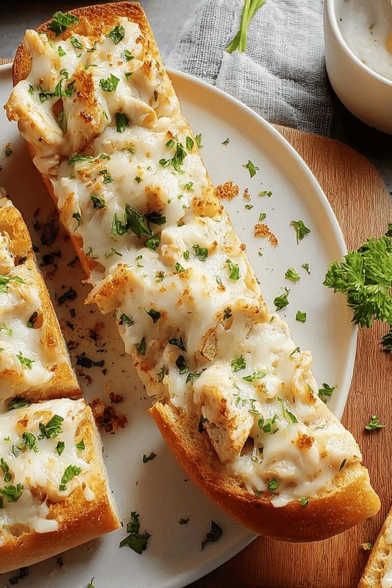 Chicken Alfredo Garlic Bread 10.Png