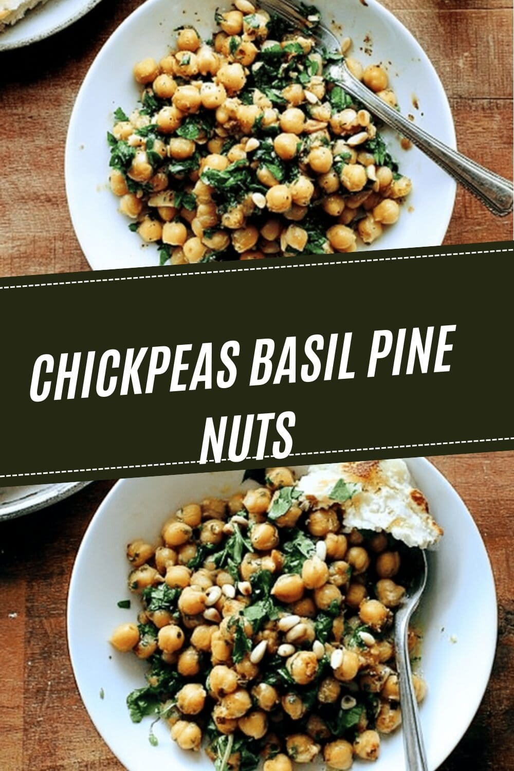 Chickpea Sauté With Fresh Basil And Toasted Pine Nuts 6 Chickpeas Basil Pine Nuts