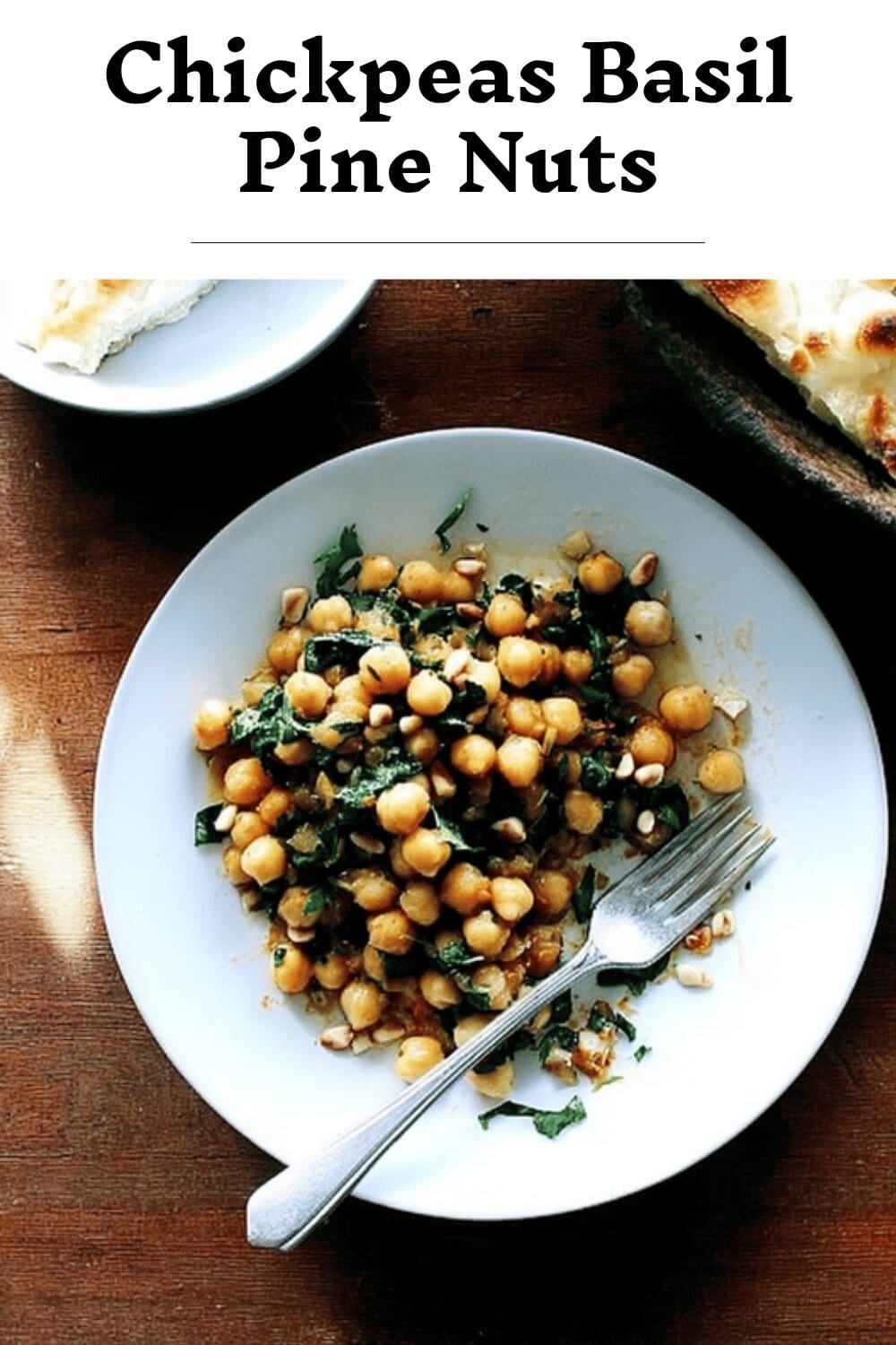 Chickpea Sauté With Fresh Basil And Toasted Pine Nuts 7 Chickpeas Basil Pine Nuts