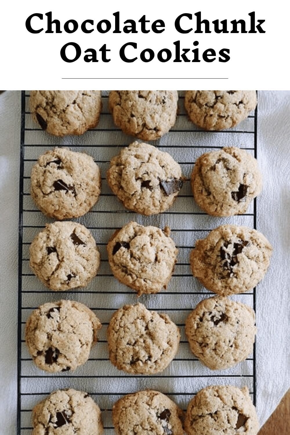 Chocolate Chunk Oat Cookies