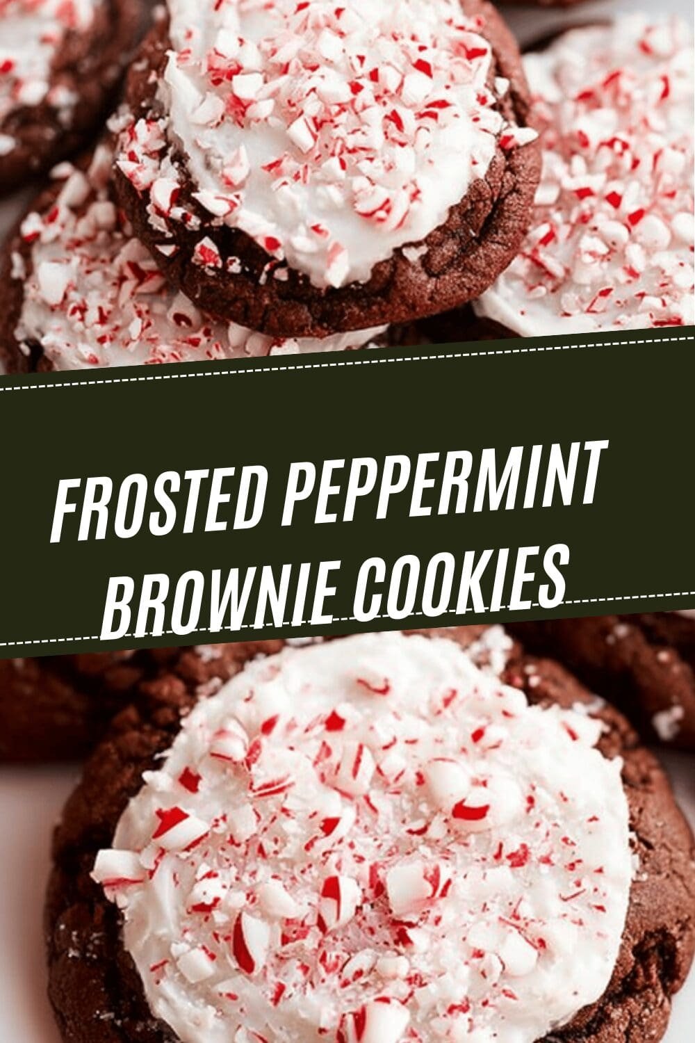 Frosted Peppermint Brownie Cookies