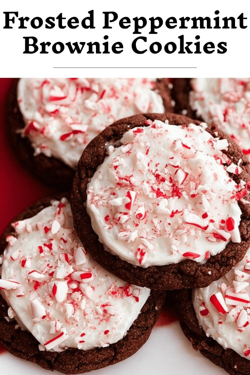 Frosted Peppermint Brownie Cookies