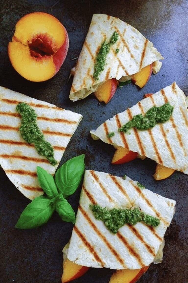 Grilled Peach Pesto Mozzarella Quesadillas 57.Png