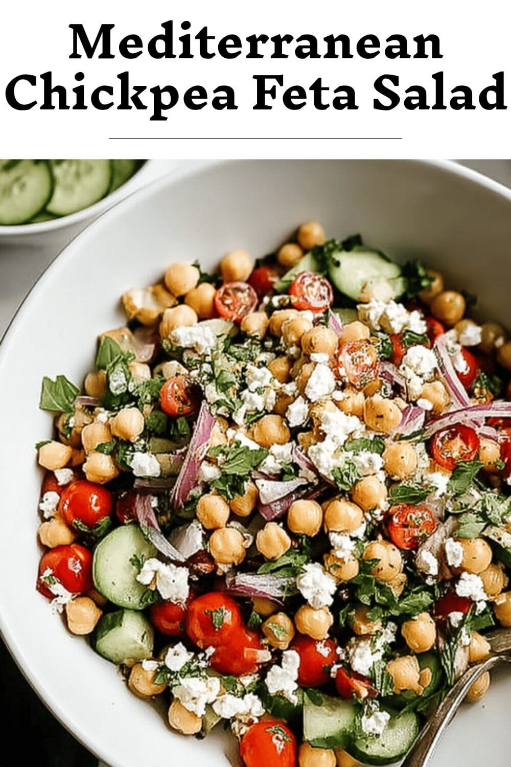 Mediterranean Chickpea Feta Salad