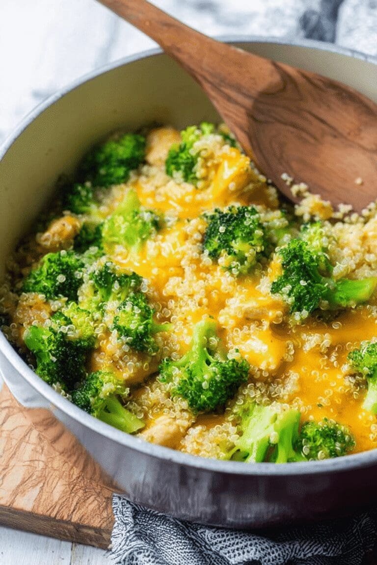 One Pan Cheesy Chicken Broccoli Quinoa 2.Png