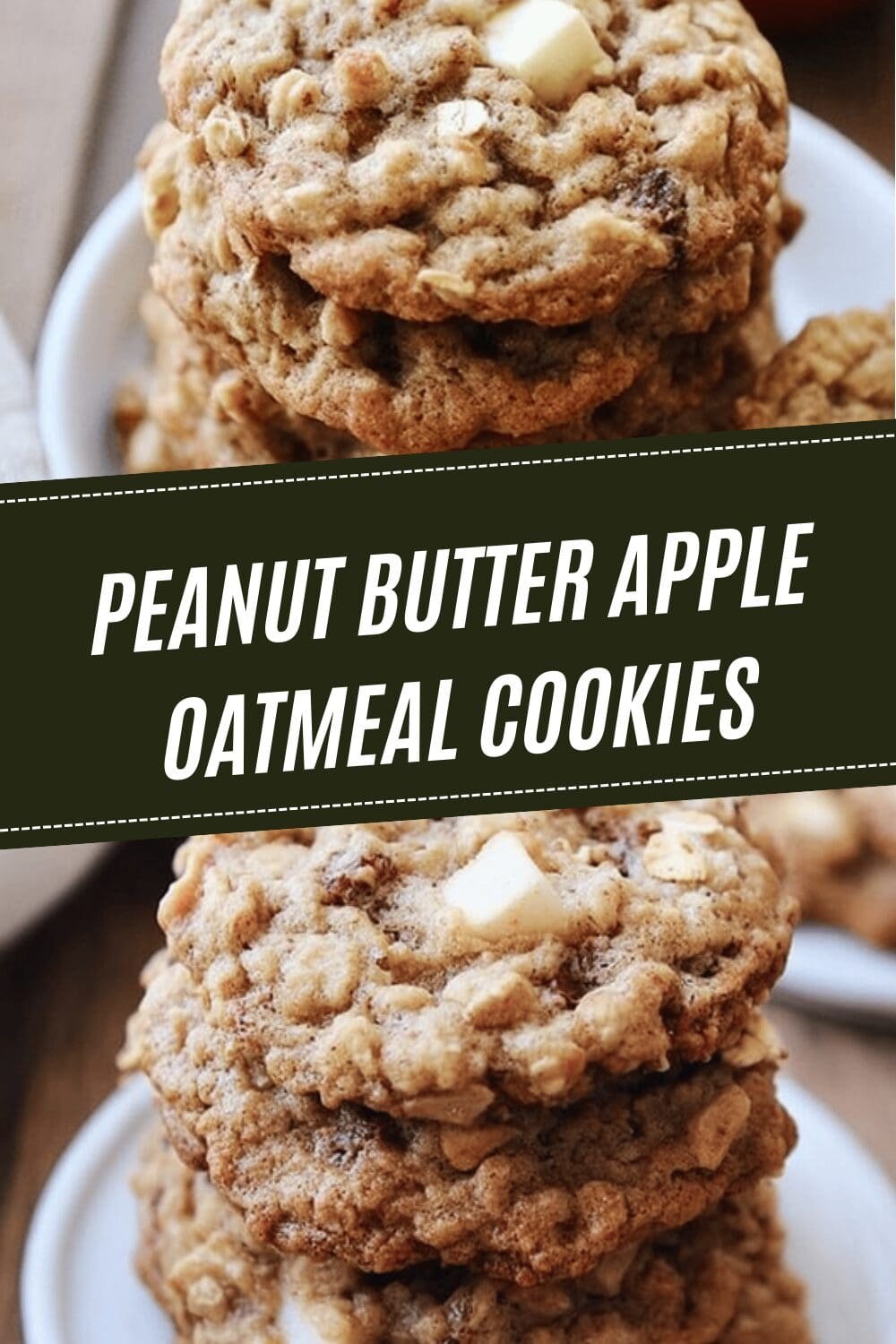 Peanut Butter Apple Oatmeal Cookies