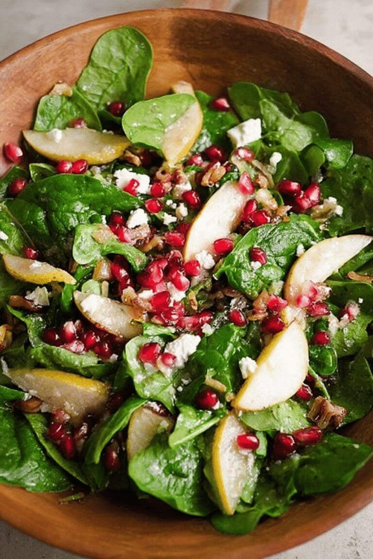 Pear Pomegranate Spinach Salad 95.Png