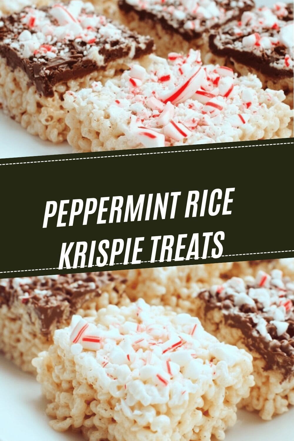 Peppermint Rice Krispie Treats