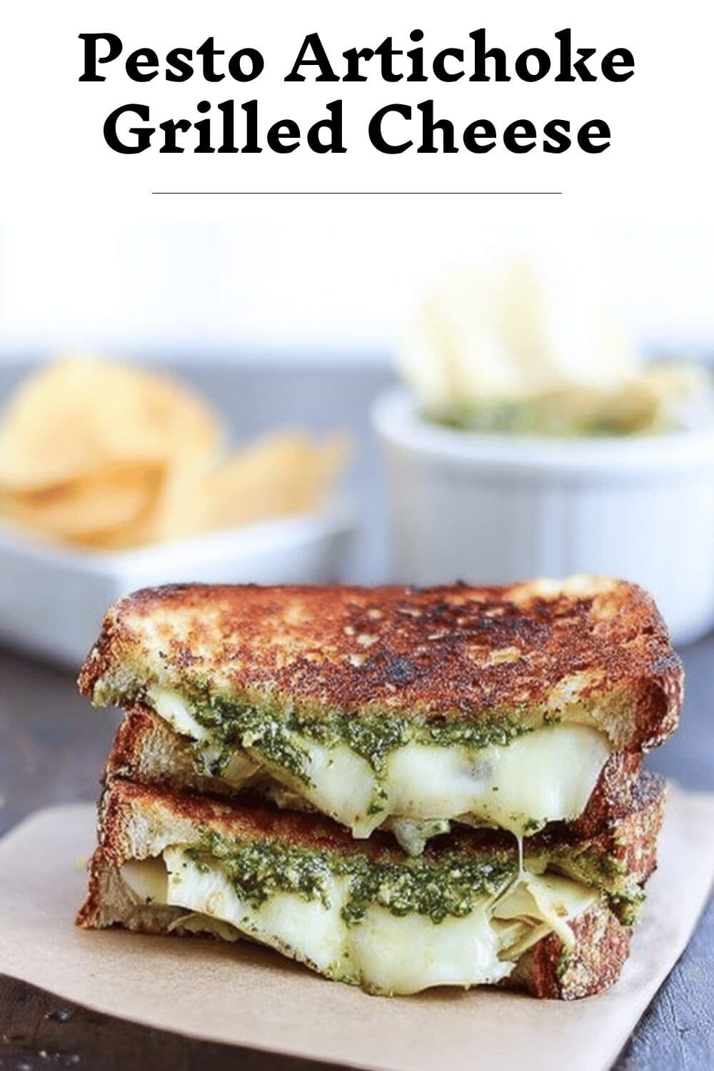 Pesto Artichoke Grilled Cheese