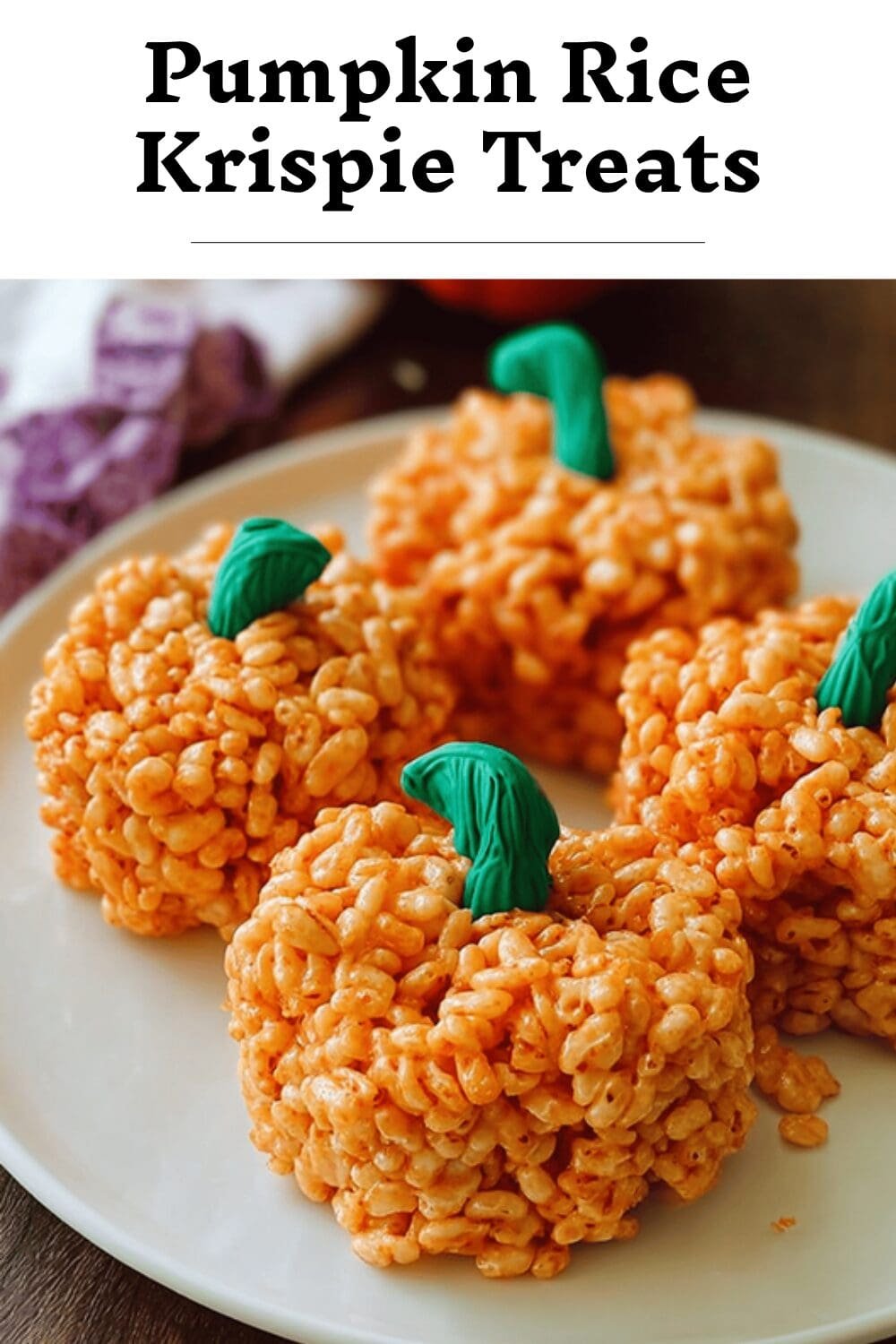 Pumpkin Rice Krispie Treats