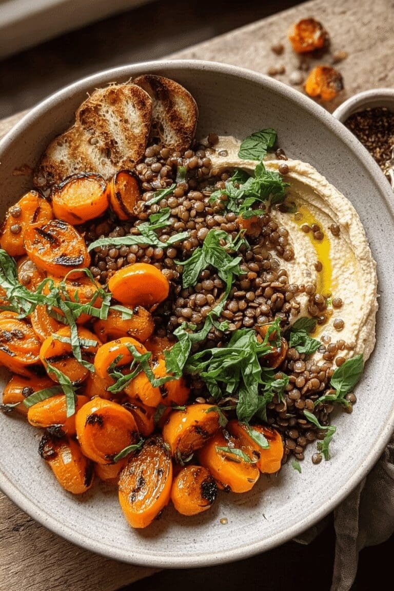 Roasted Carrots Lentil Salad Hummus 13.Png