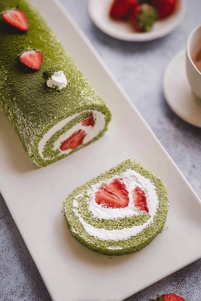 Strawberry Matcha Roll Cake 13.Png