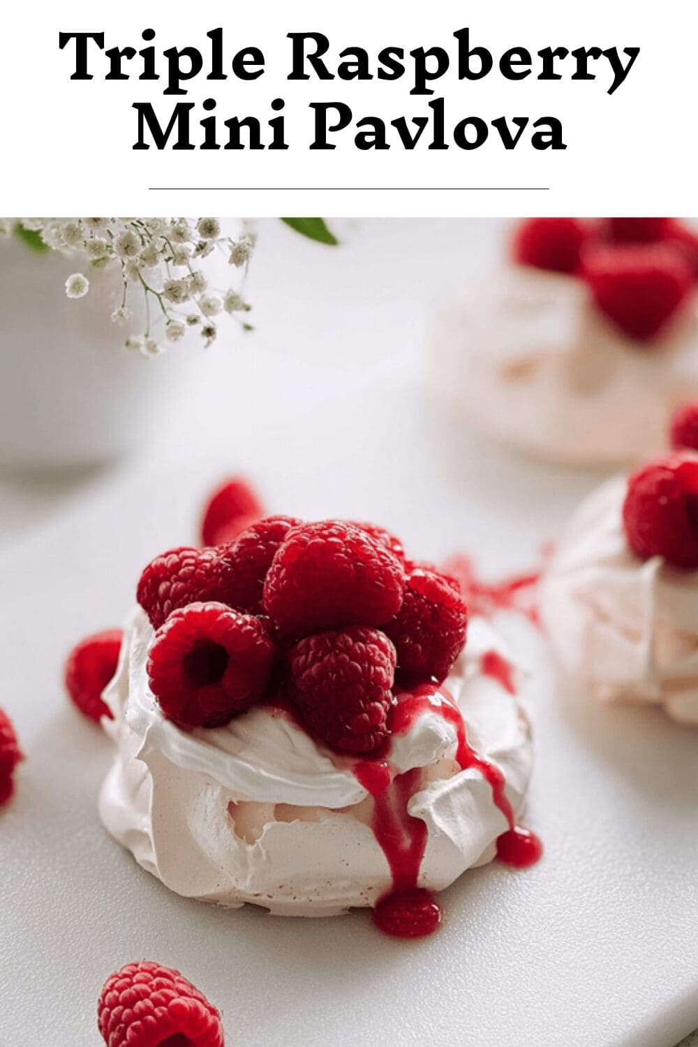 Triple Raspberry Mini Pavlova