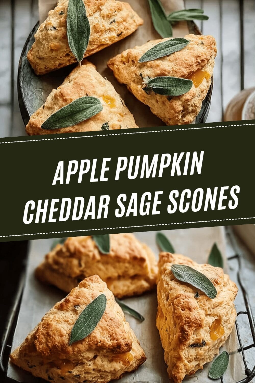 Apple Pumpkin Cheddar Sage Scones
