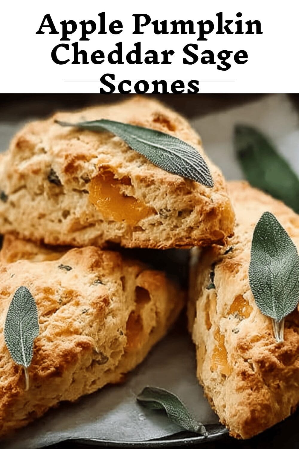 Apple Pumpkin Cheddar Sage Scones