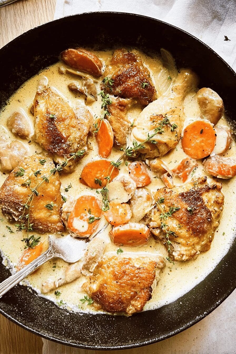 Chicken Fricassée Recipe Creamy French Chicken Stew With Classic Herbs 6 Chicken Fricassee