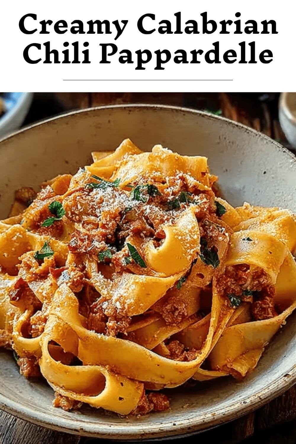 Creamy Calabrian Chili Pappardelle