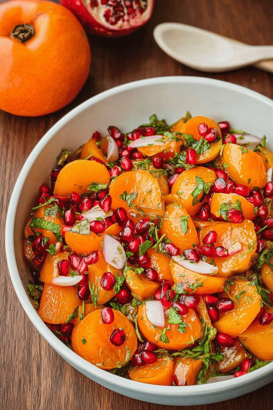Persimmon Pomegranate Salad