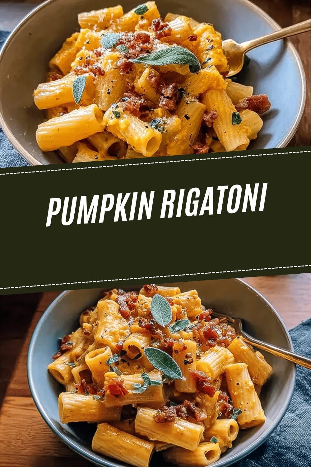 Pumpkin Rigatoni With Rosemary And Crunchy Walnut Topping 6 Pumpkin Rigatoni