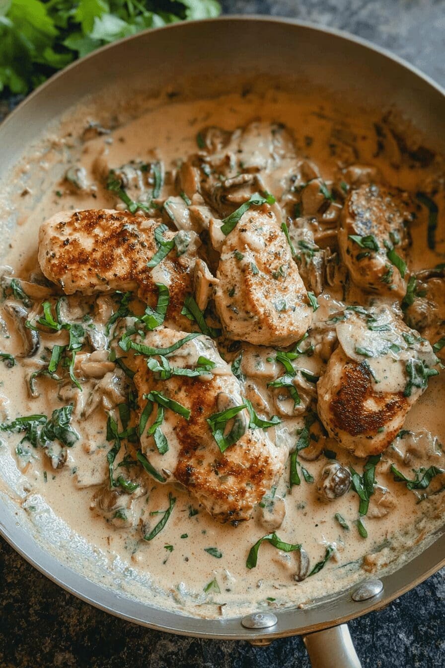 Tuscan Chicken Recipe With Creamy Garlic Sauce And Sun-Dried Tomatoes 6 Tuscan Chicken