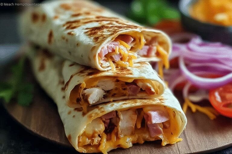 Air Fryer Hot Chicken Ham And Cheese Wraps 85.Png