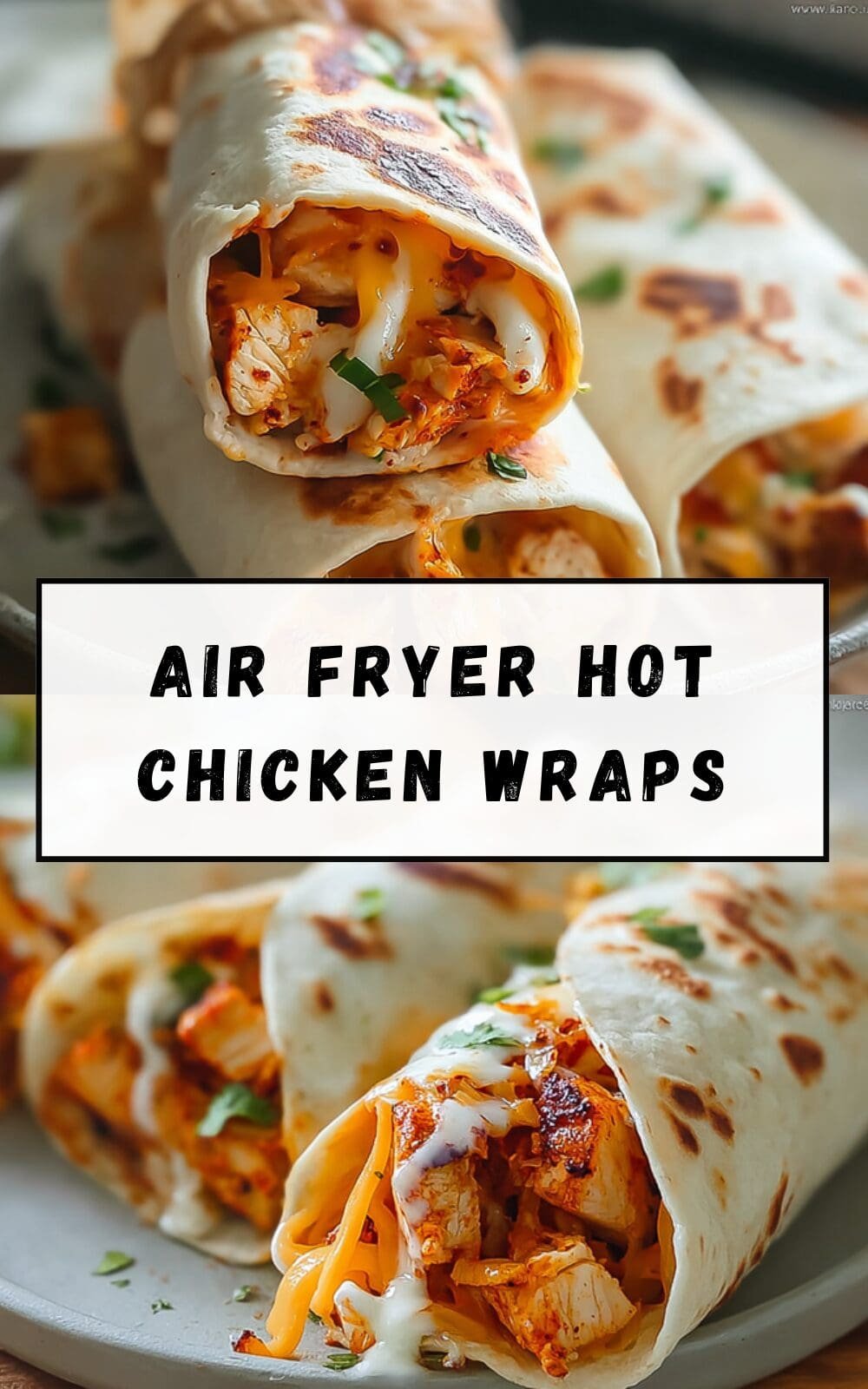 Air Fryer Hot Chicken Wraps