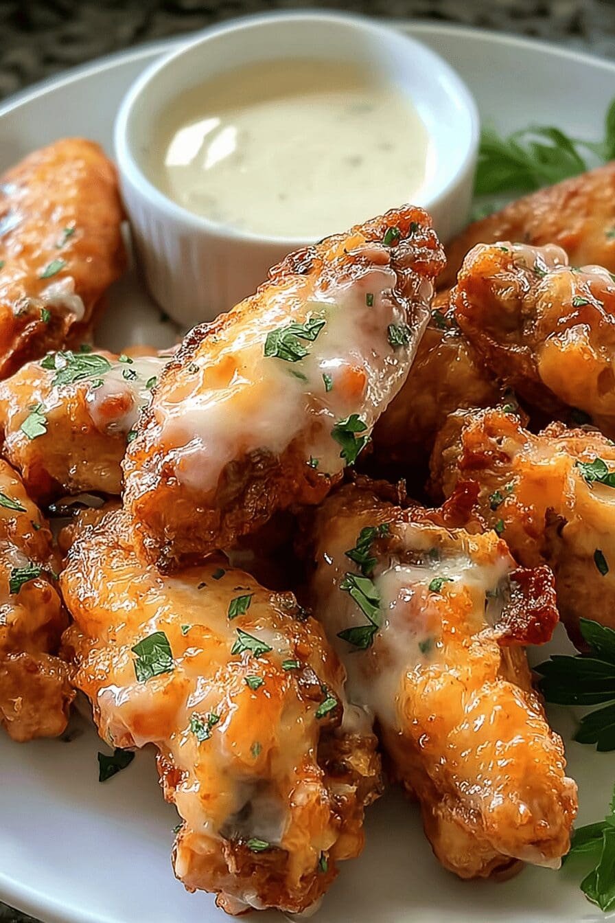 Alfredo Chicken Wings Recipe For A Low Carb Keto Snack 6 Alfredo Chicken Wings