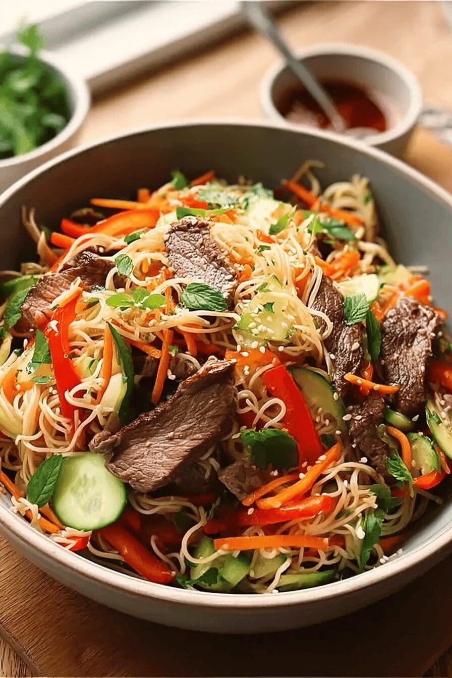 Asian Noodle Beef Salad