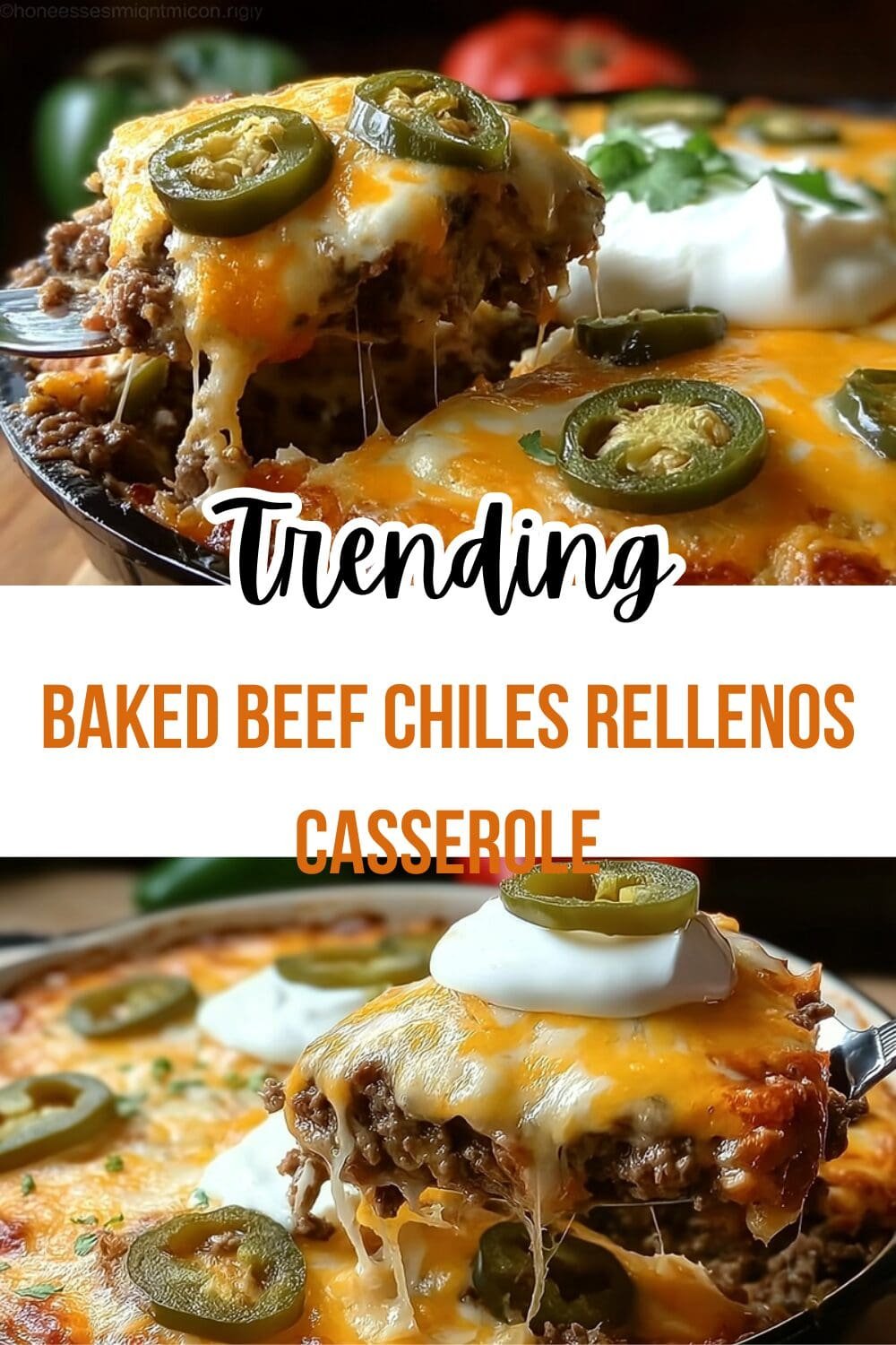 Baked Beef Chiles Rellenos Casserole