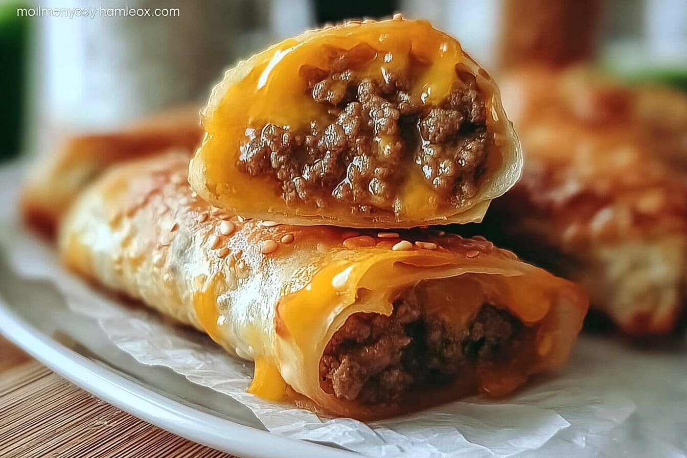 Cheeseburger Egg Rolls Recipe Copycat For Crispy Flavorful Bites 6 Cheeseburger Eggrolls