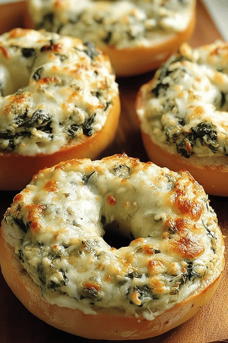 Cheesy Spinach Artichoke Bagels 34.Png