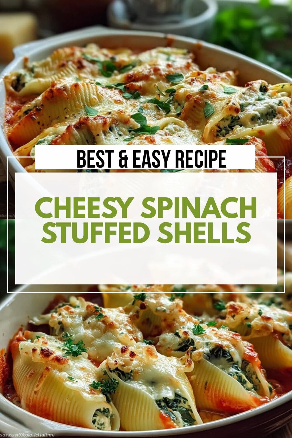 Spinach Ricotta Stuffed Shells Recipe With Simple Homemade Sauce 4 Cheesy Spinach Stuffed Shells