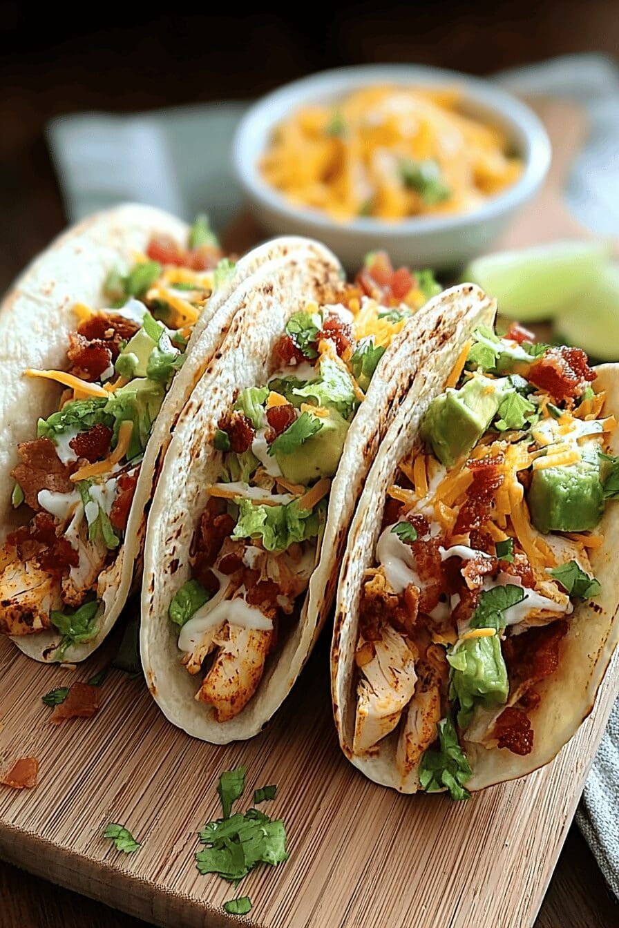 Chicken Bacon Ranch Tacos