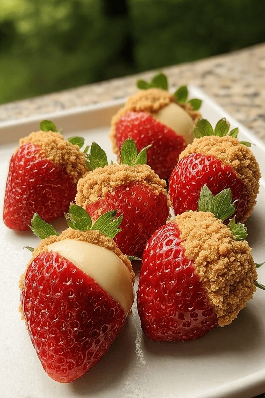 Cookie Butter Stuffed Strawberries