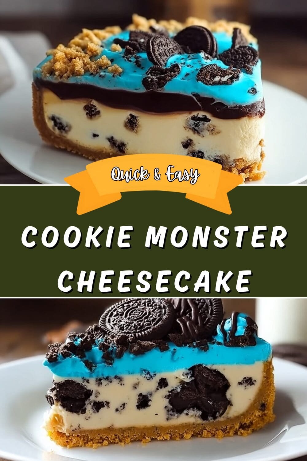 Cookie Monster Cheesecake