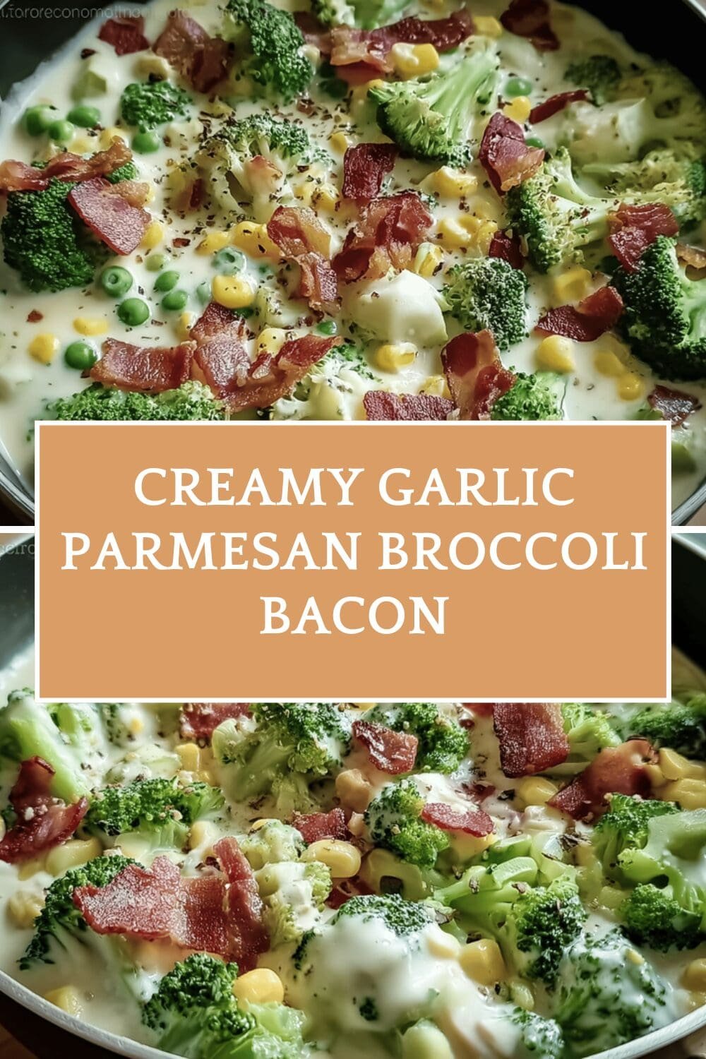 Creamy Garlic Parmesan Broccoli Bacon