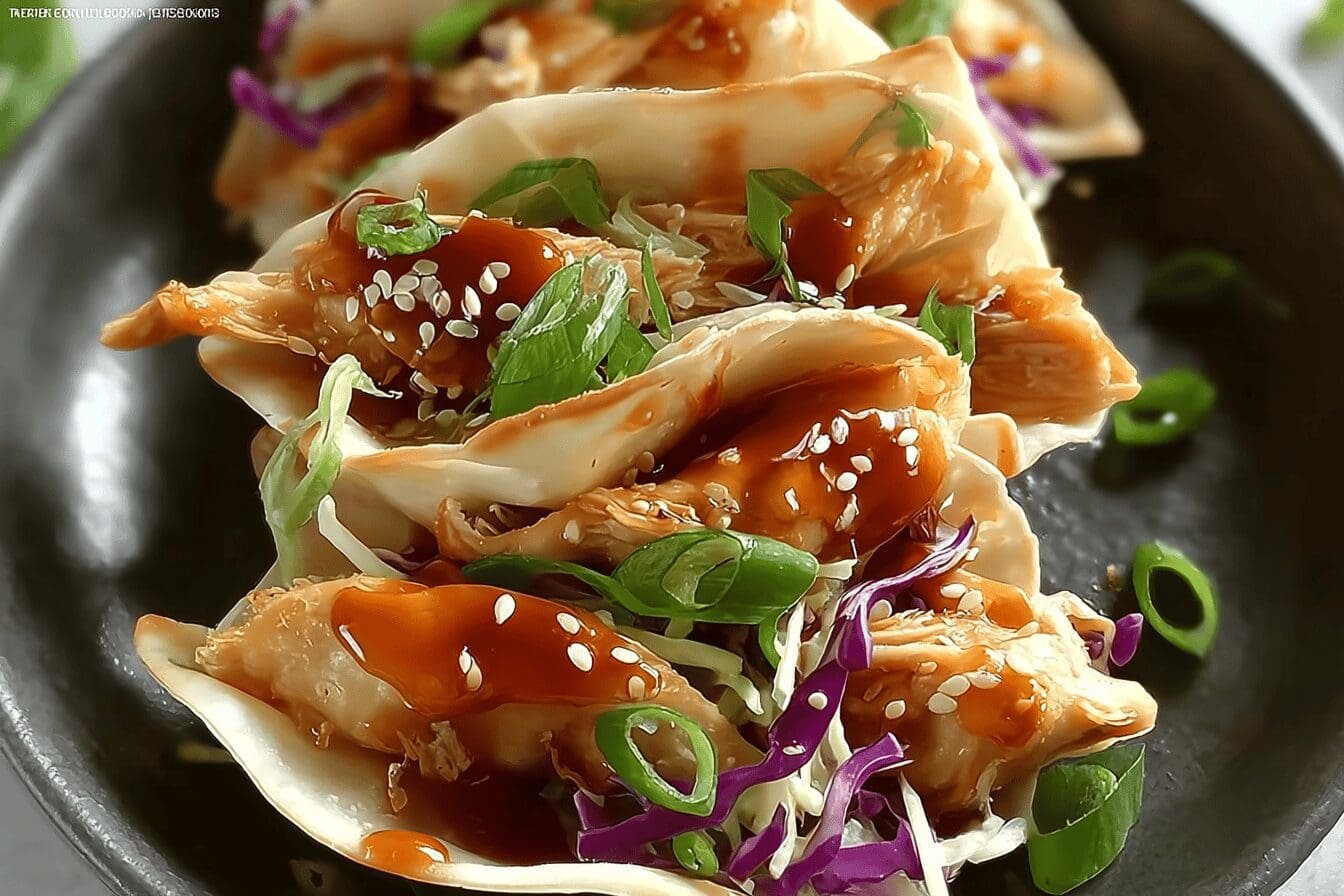 Crispy Chicken Wonton Tacos