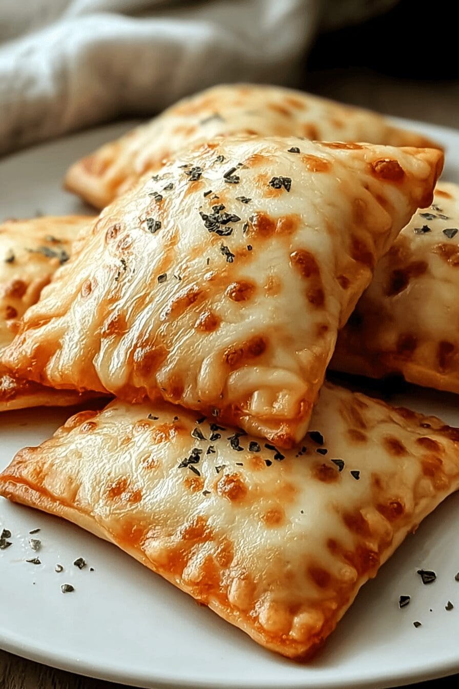Homemade Cheesy Pizza Pockets