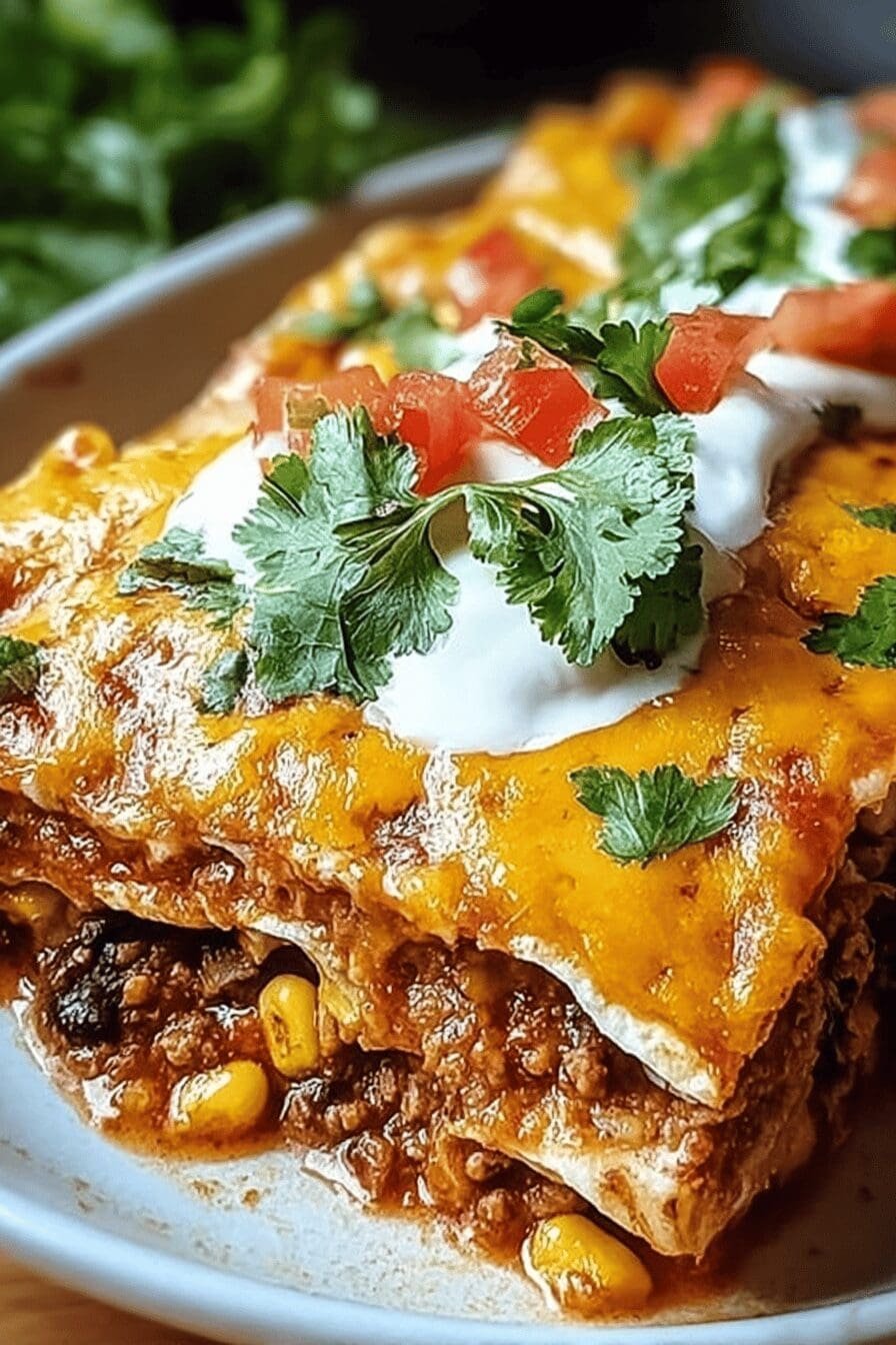 Layered Baked Burritos