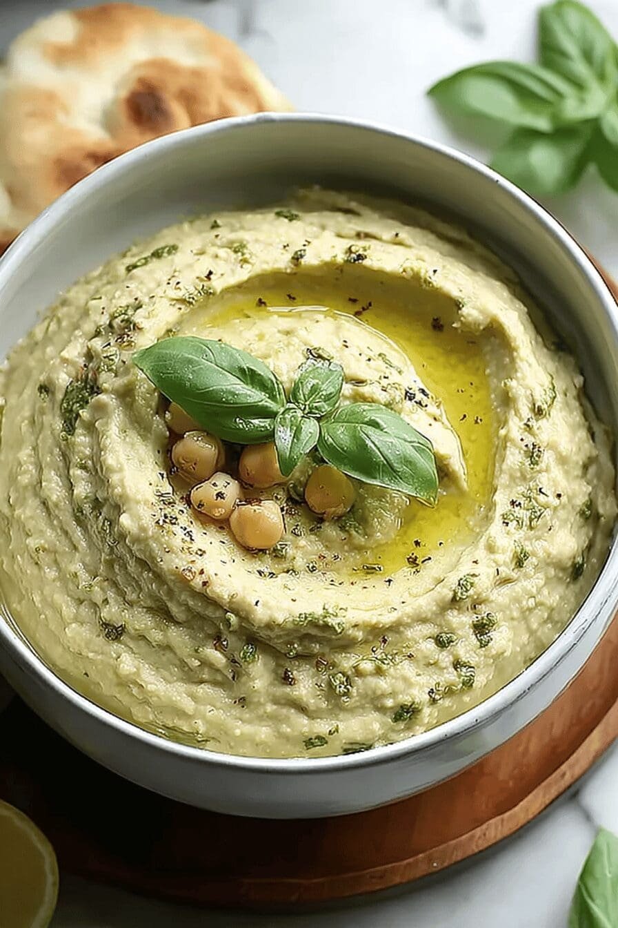 Lemon Basil Hummus