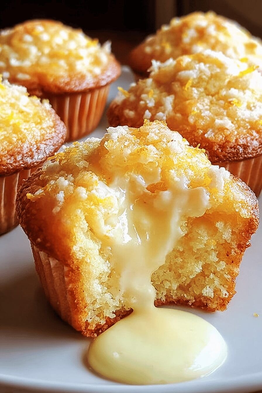 Lemon Cream Cheese Muffins With Crumb Topping Recipe 6 Lemon Cream Muffins