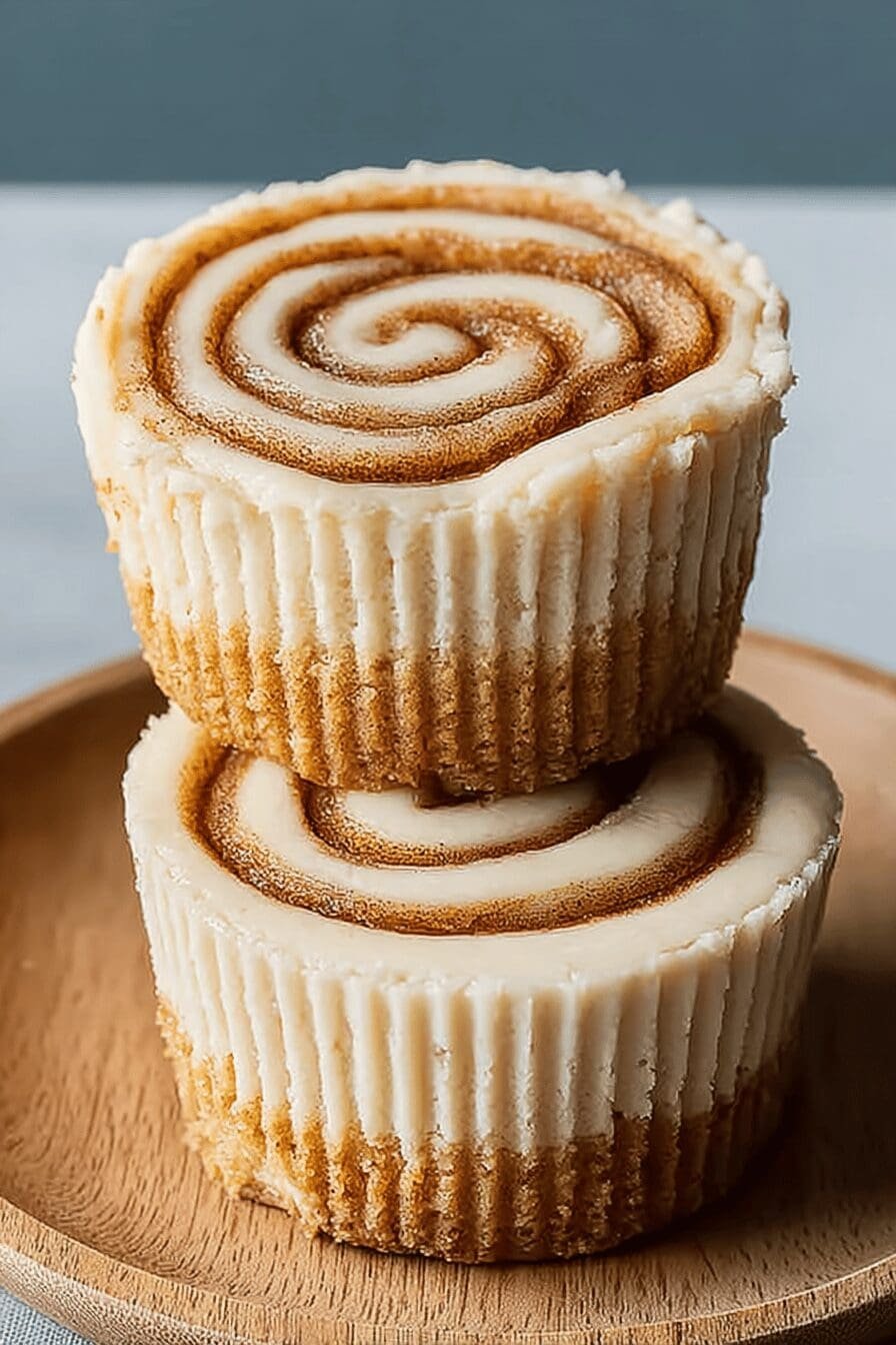 Mini Cinnamon Roll Cheesecakes