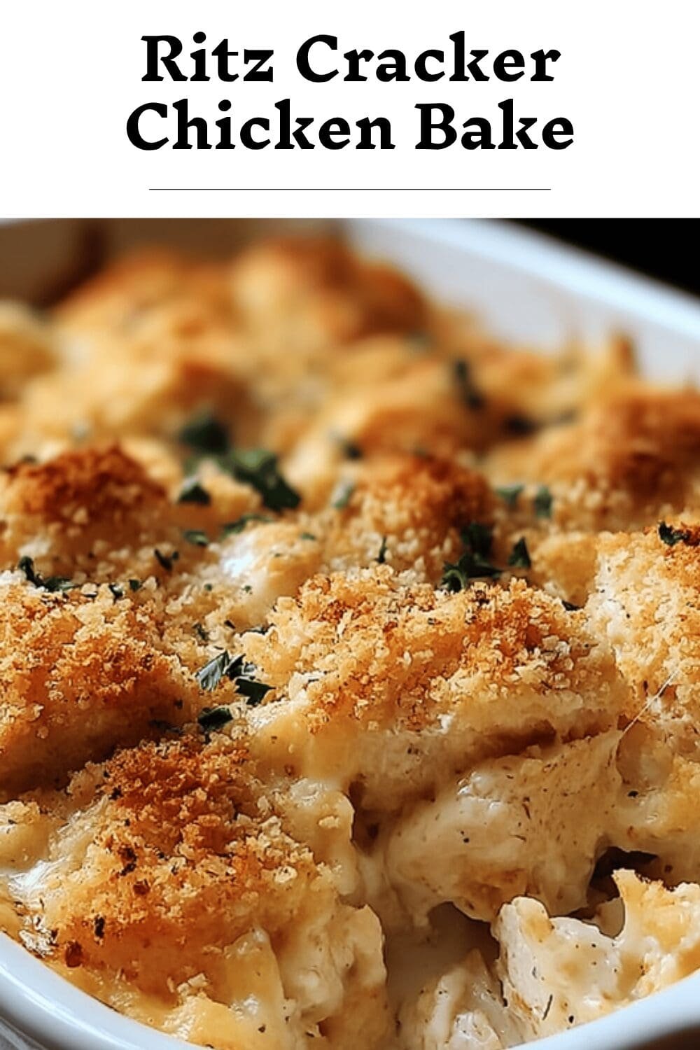 Ritz Cracker Chicken Bake