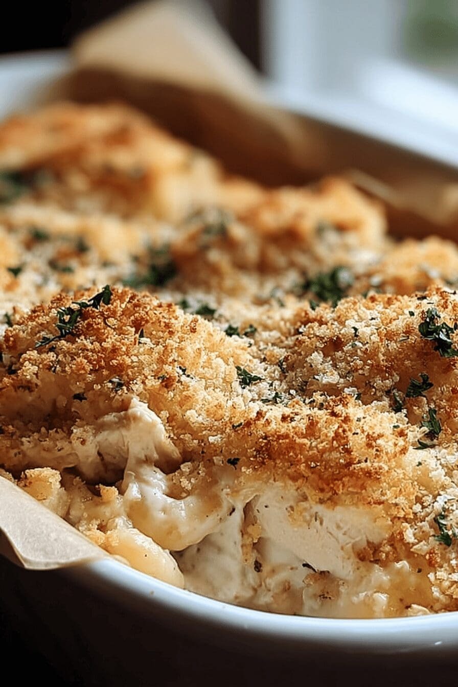 Ritz Cracker Chicken Bake
